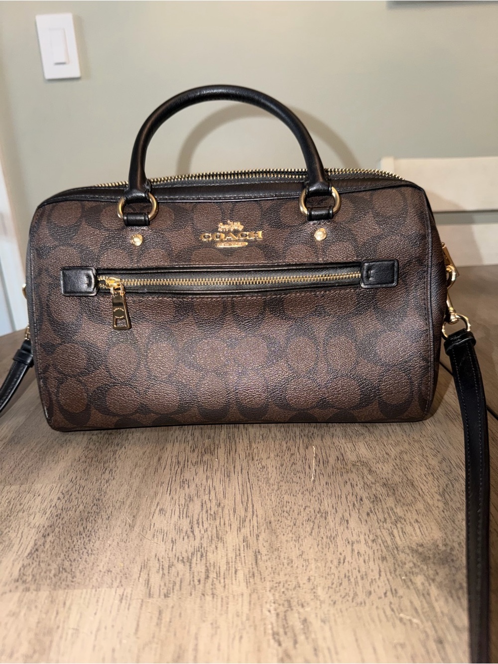 Coach Signature Rowan Satchel in Signature Canvas